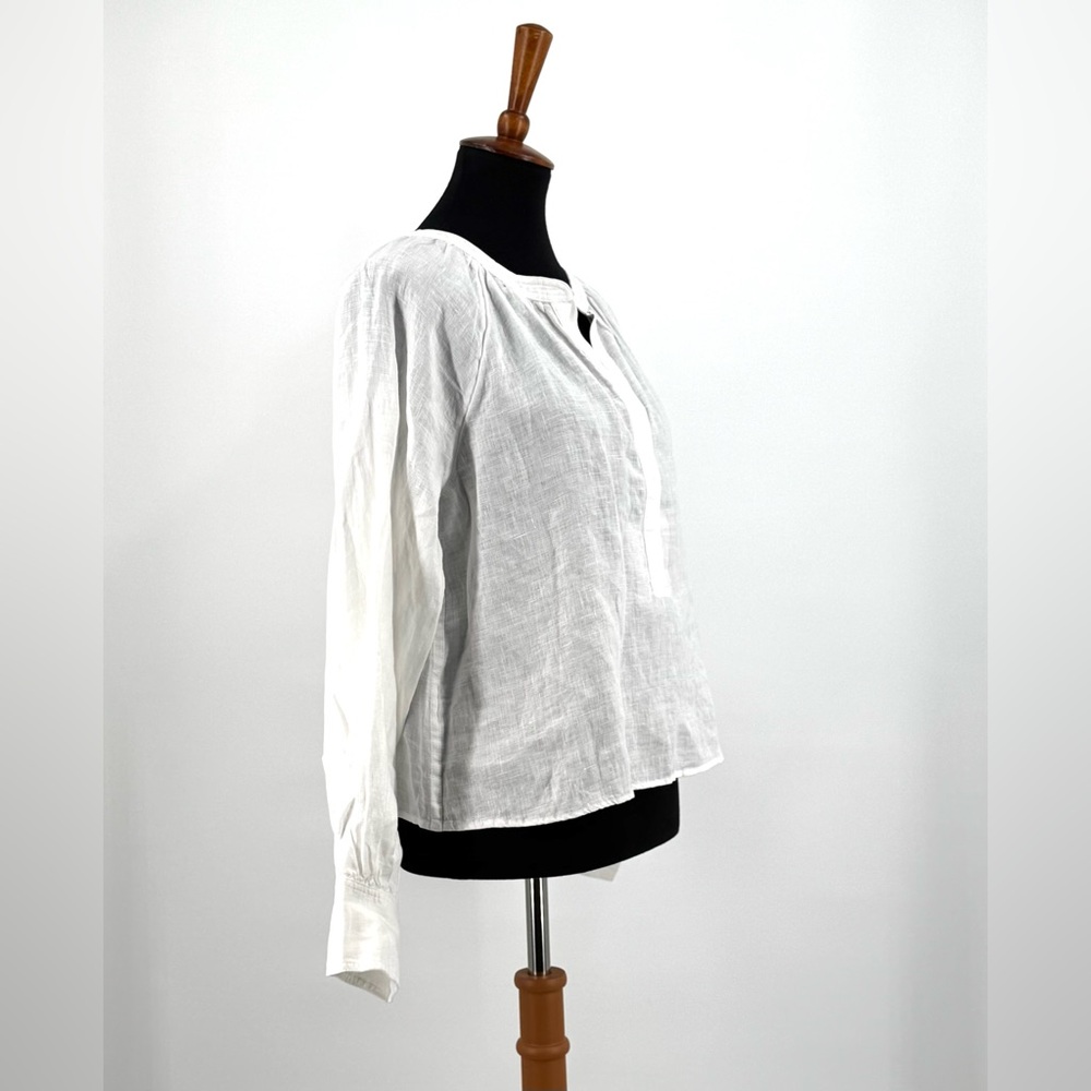J. Crew White Linen Cabana Top Size M NWT - Picture 3 of 14